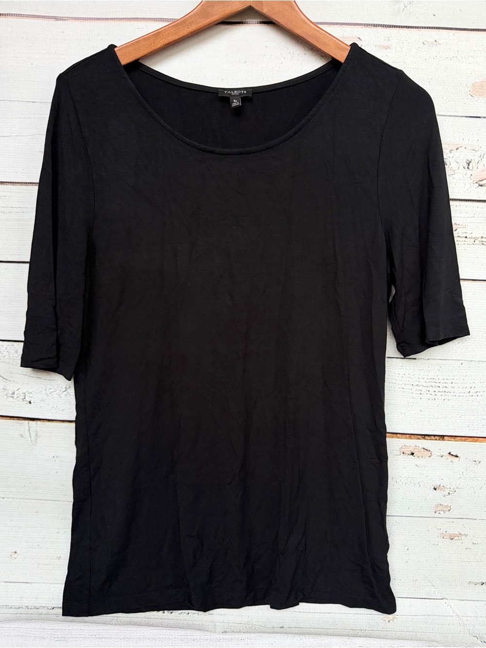 Talbots Scoop Neck Elbow Sleeve Top Size SP